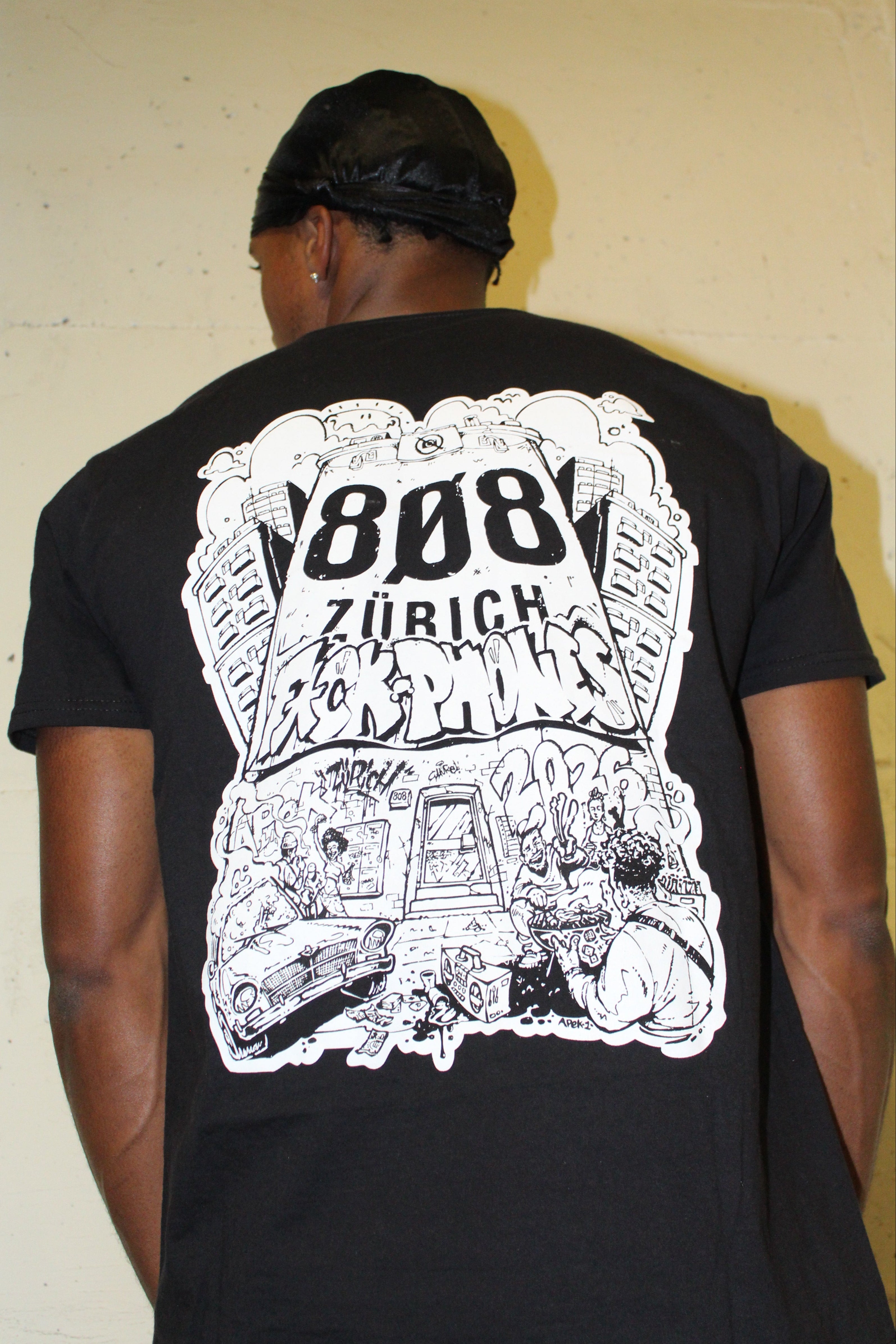 808 F*ck Phones Tee Black